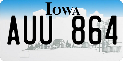 IA license plate AUU864
