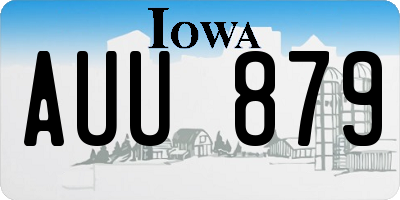 IA license plate AUU879