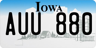 IA license plate AUU880