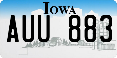 IA license plate AUU883