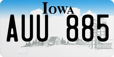 IA license plate AUU885