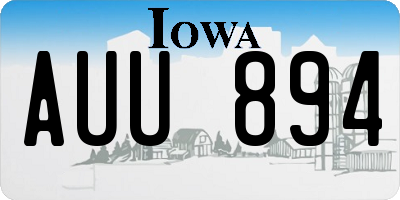 IA license plate AUU894