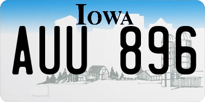 IA license plate AUU896