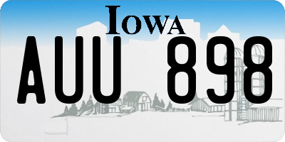 IA license plate AUU898