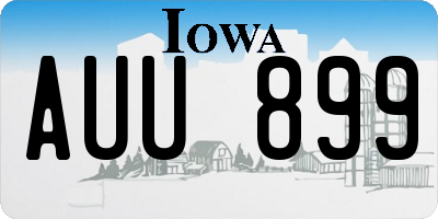IA license plate AUU899