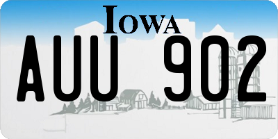 IA license plate AUU902