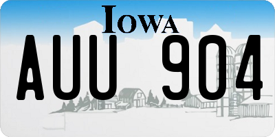 IA license plate AUU904