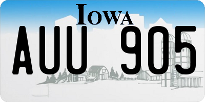 IA license plate AUU905