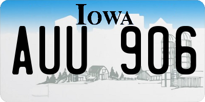 IA license plate AUU906