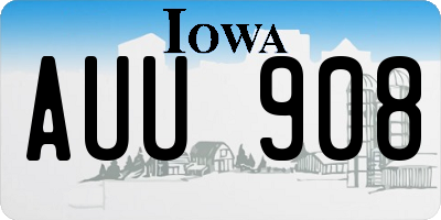 IA license plate AUU908