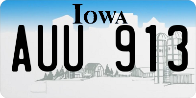 IA license plate AUU913
