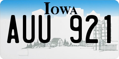 IA license plate AUU921