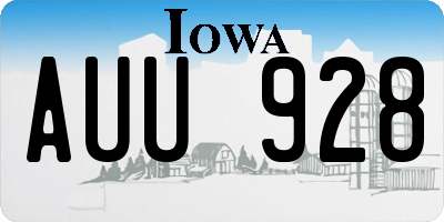 IA license plate AUU928