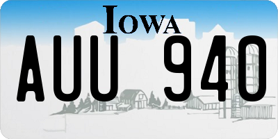 IA license plate AUU940