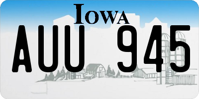 IA license plate AUU945