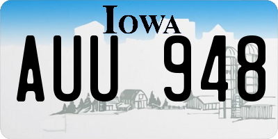 IA license plate AUU948