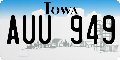 IA license plate AUU949