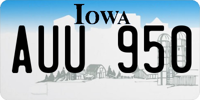 IA license plate AUU950