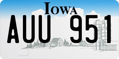 IA license plate AUU951