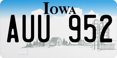 IA license plate AUU952