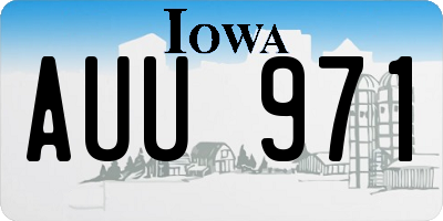 IA license plate AUU971