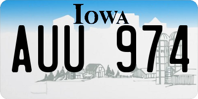 IA license plate AUU974