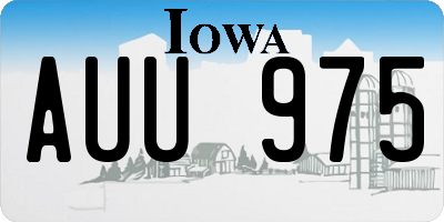 IA license plate AUU975