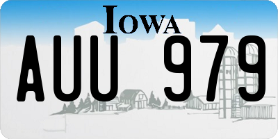 IA license plate AUU979