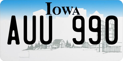 IA license plate AUU990