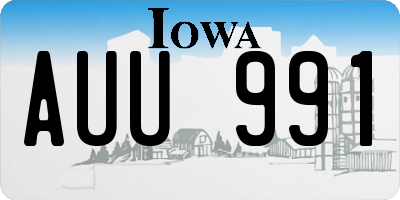 IA license plate AUU991