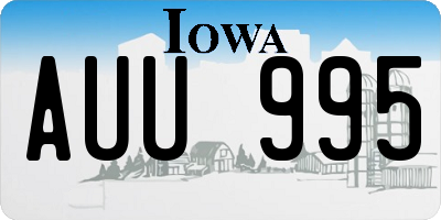 IA license plate AUU995