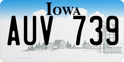 IA license plate AUV739