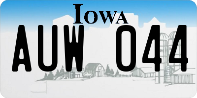 IA license plate AUW044
