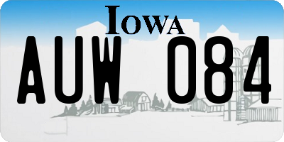 IA license plate AUW084