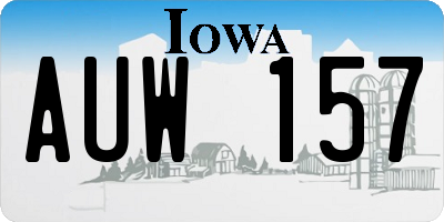 IA license plate AUW157