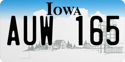 IA license plate AUW165