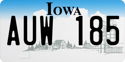 IA license plate AUW185