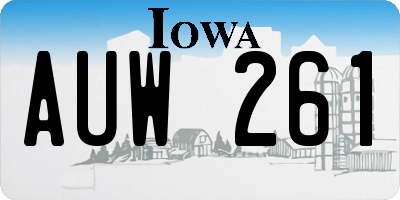 IA license plate AUW261