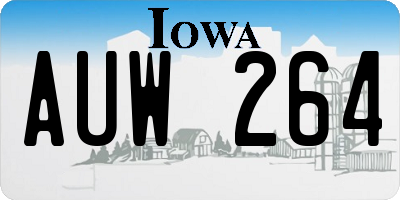 IA license plate AUW264