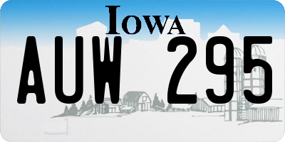 IA license plate AUW295