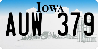 IA license plate AUW379