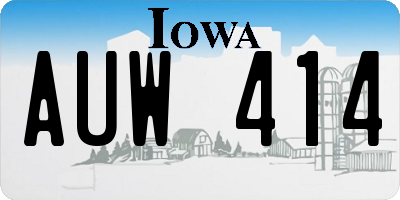 IA license plate AUW414