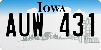 IA license plate AUW431