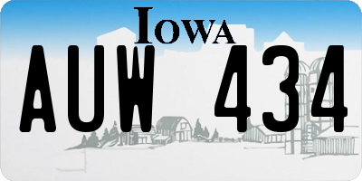 IA license plate AUW434