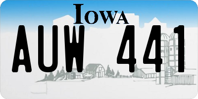 IA license plate AUW441