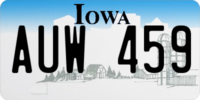 IA license plate AUW459