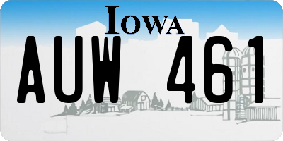 IA license plate AUW461