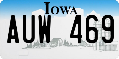 IA license plate AUW469
