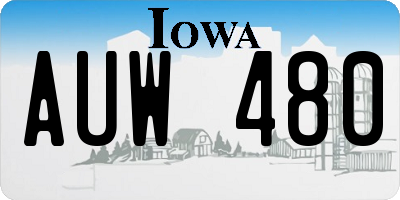 IA license plate AUW480