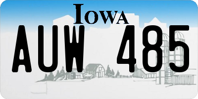 IA license plate AUW485